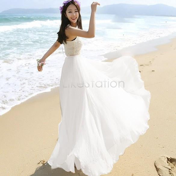 Women Chiffon Long Skirts Candy Color Pleated Maxi Skirts 10 Candy Colors High