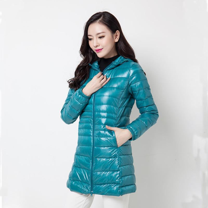 Women Coat Jacket Women 90% Duck Down Outwear Lady Parka Ultra-light Long Elegant Outwear Fashion Down Parka