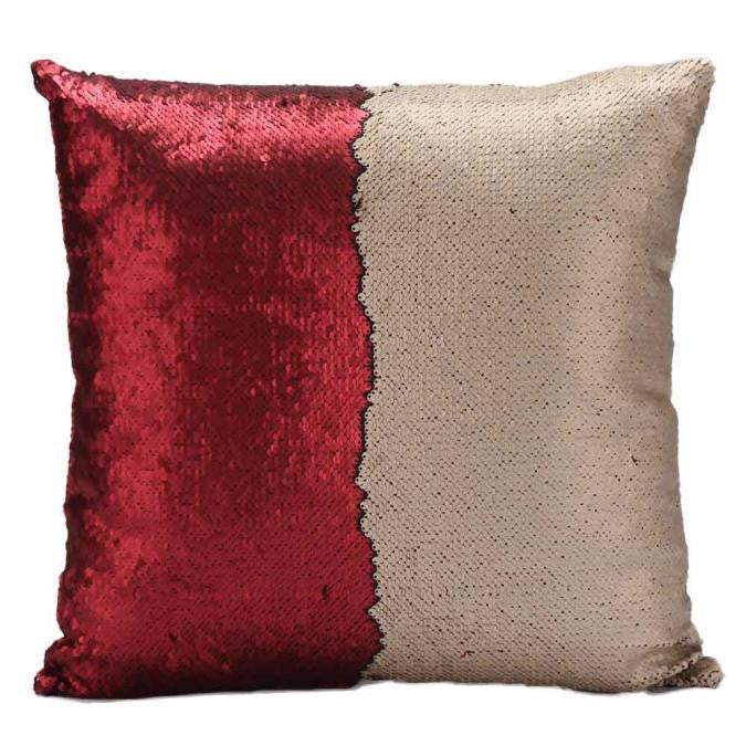 Online discount shop Australia - Household DIY Two Tone Glitter Sequins Throw Pillows Decorative Pillow Covers Sofa Bed