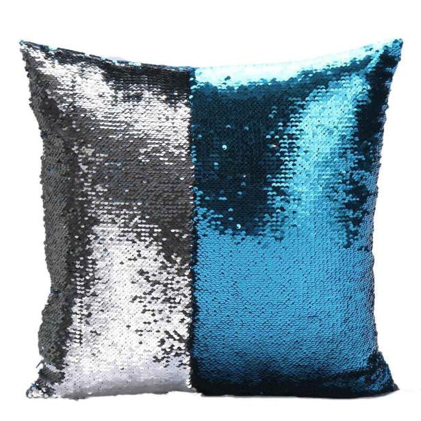 Online discount shop Australia - Household DIY Two Tone Glitter Sequins Throw Pillows Decorative Pillow Covers Sofa Bed