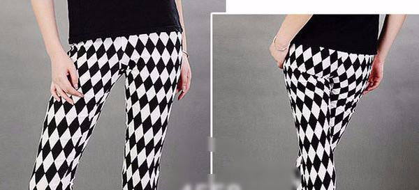 Stylish Women's Cool Vertical Striped Stretchy Skinny Leggings Pants