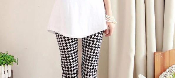 Stylish Women's Cool Vertical Striped Stretchy Skinny Leggings Pants