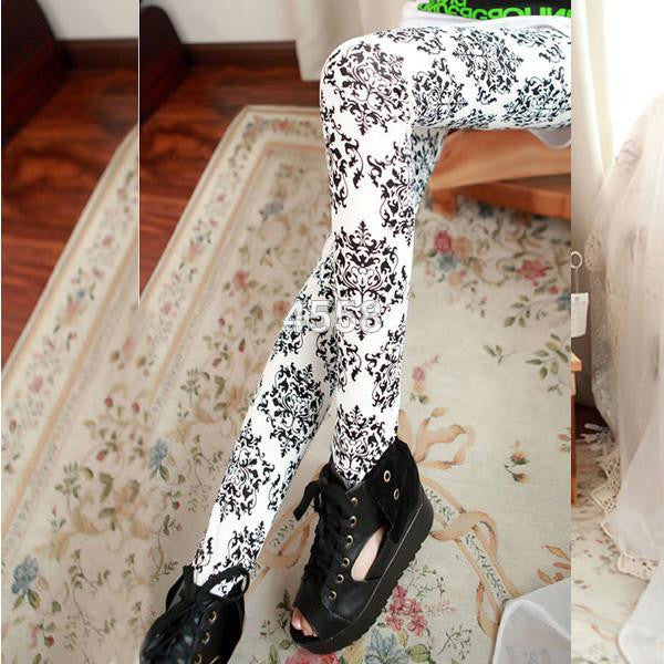 Stylish Women's Cool Vertical Striped Stretchy Skinny Leggings Pants