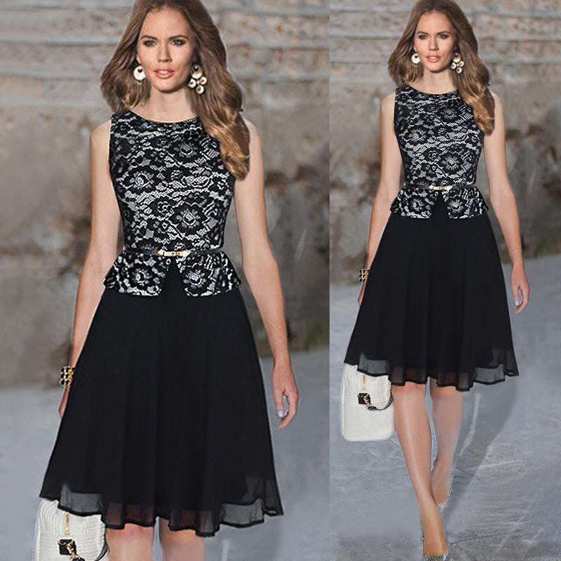 Women Summer Dress Vintage Dots Ball Gown Elegant Formal Casual Dress Plus Size S-XXL
