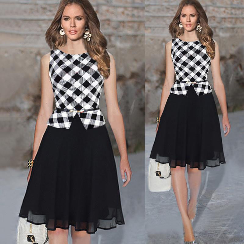 Women Summer Dress Vintage Dots Ball Gown Elegant Formal Casual Dress Plus Size S-XXL