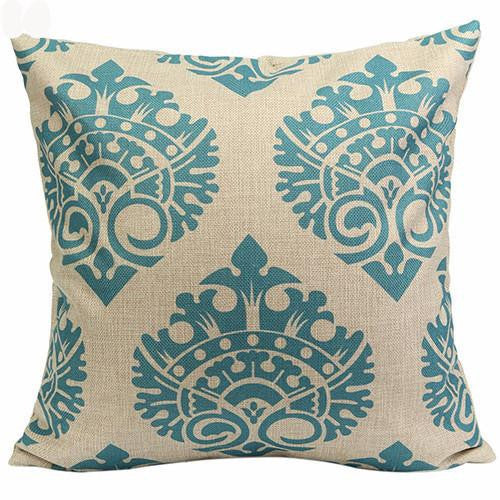 Vintage Geometric Flower Cotton Linen Throw Pillow Case Cushion Cover Home A6UL