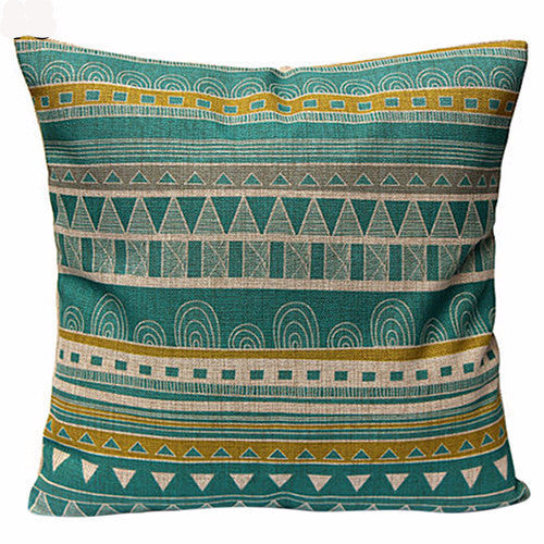 Vintage Geometric Flower Cotton Linen Throw Pillow Case Cushion Cover Home A6UL