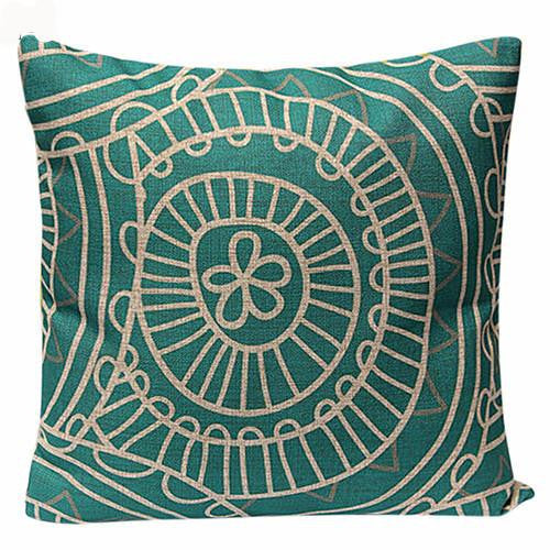 Vintage Geometric Flower Cotton Linen Throw Pillow Case Cushion Cover Home A6UL