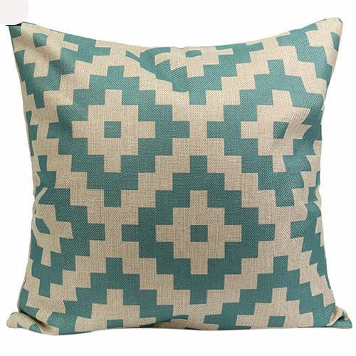 Vintage Geometric Flower Cotton Linen Throw Pillow Case Cushion Cover Home A6UL