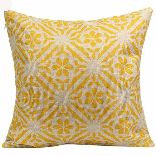 Vintage Geometric Flower Cotton Linen Throw Pillow Case Cushion Cover Home A6UL