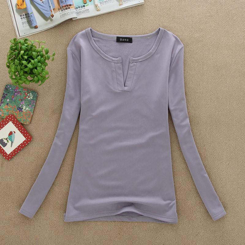 V-Neck Women Blouses slim Knitted Clothes Long Sleeve Tops for Women clothing,CT220