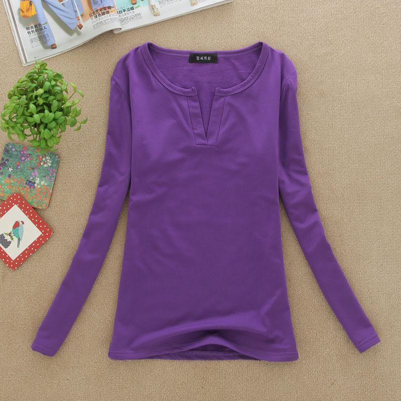 V-Neck Women Blouses slim Knitted Clothes Long Sleeve Tops for Women clothing,CT220