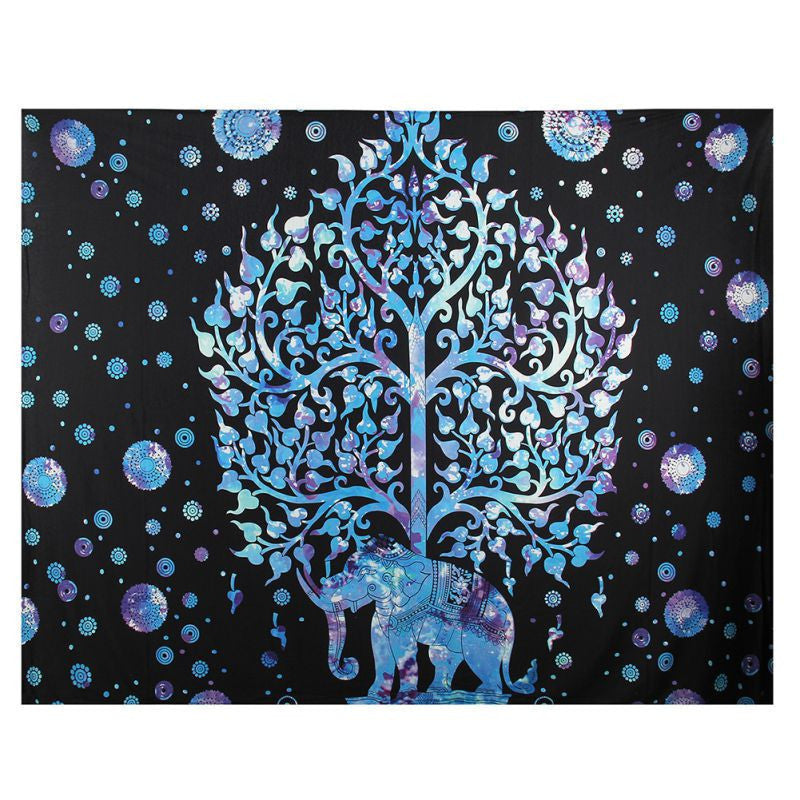 Online discount shop Australia - Elephant Tapestry Colored Printed Decorative Mandala Tapestry Indian 130cmx150cm 210x150cm Boho Wall Carpet
