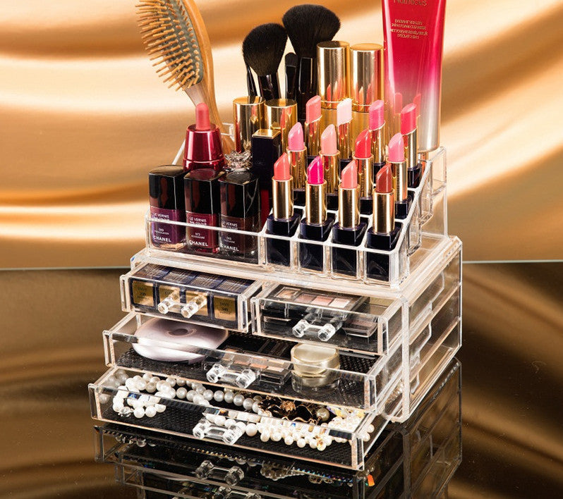 Online discount shop Australia - Makeup Organizer Storage Box Acrylic Make Up Organizer Cosmetic Organizer Makeup Storage Drawers SF-1155
