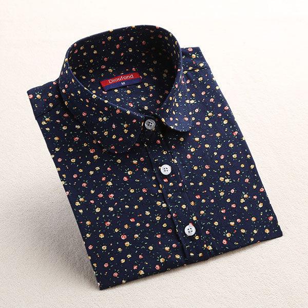 Online discount shop Australia - Brand New Flower Blouse Shirt Women Long Sleeve Fruit Shirt Lemon Printed Ladies Blouses Casual  Plus Size Tops