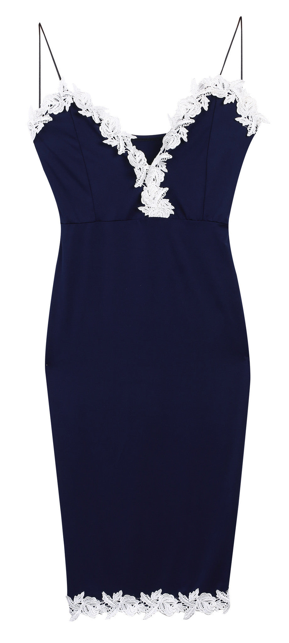 Plus Size Women Lace Printed Dress Vestido Bodycon Strappy V Neck Floral Lace Cocktail Party Short Dress Navy Blue