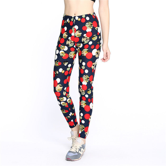 Flower Printed Legging Fashion Slim Women leggings High Elastic Cotton soft stretch pants female jeans leggins