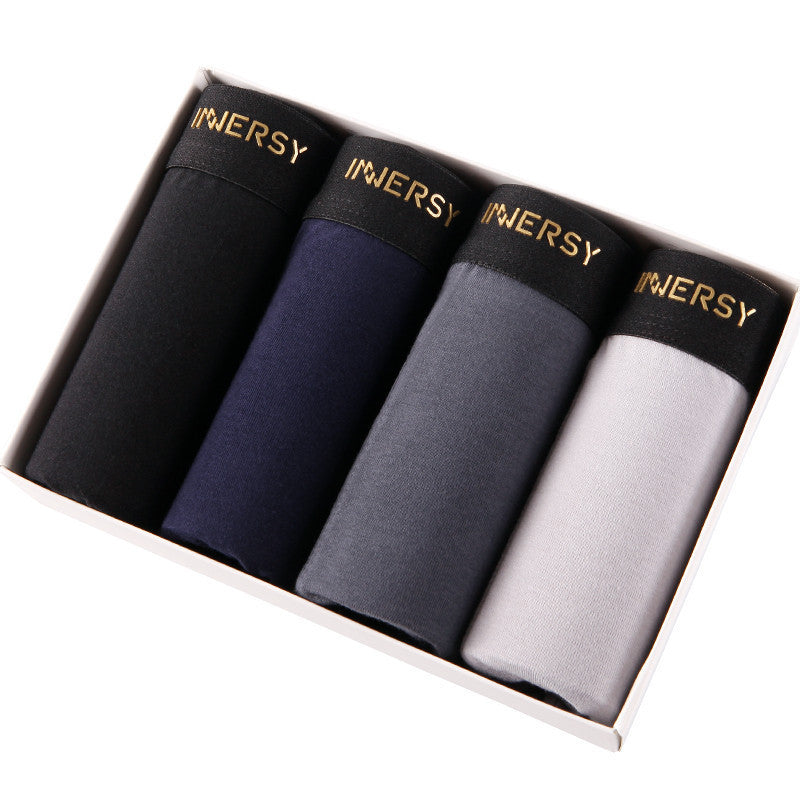 Panties Mens 4Pcs\lot Underwear Soft Boxers Modal Boxer Men Solid Boxer Shorts Plus Size Boxers Mens Underwear Lot