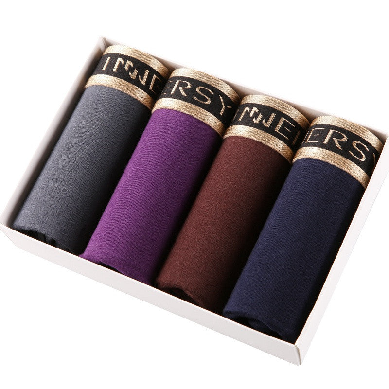 Panties Mens 4Pcs\lot Underwear Soft Boxers Modal Boxer Men Solid Boxer Shorts Plus Size Boxers Mens Underwear Lot