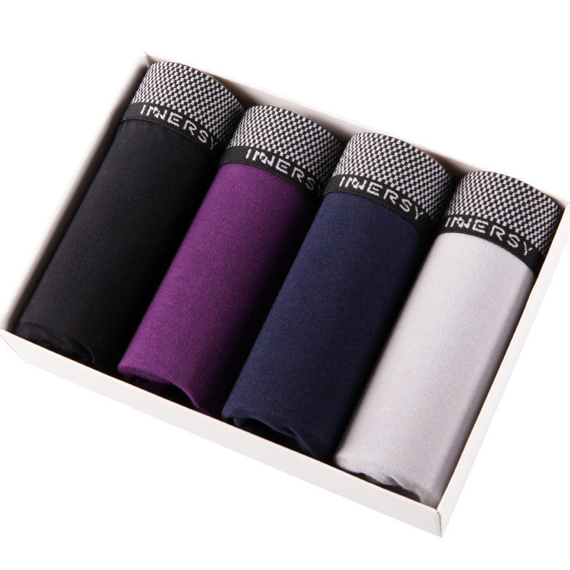 Panties Mens 4Pcs\lot Underwear Soft Boxers Modal Boxer Men Solid Boxer Shorts Plus Size Boxers Mens Underwear Lot