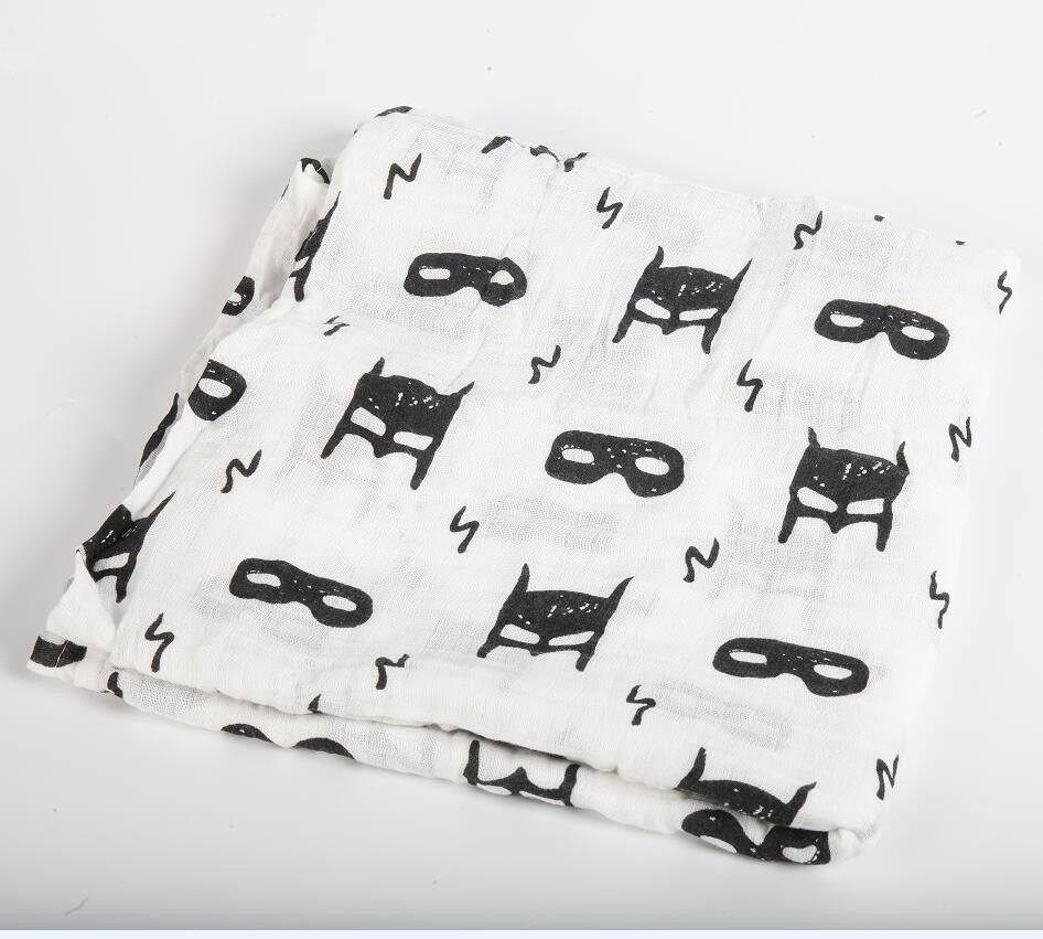 Online discount shop Australia - Ainaan Muslin Cotton Baby Swaddles For Newborn Baby Blankets Black & White Gauze Bath Towel