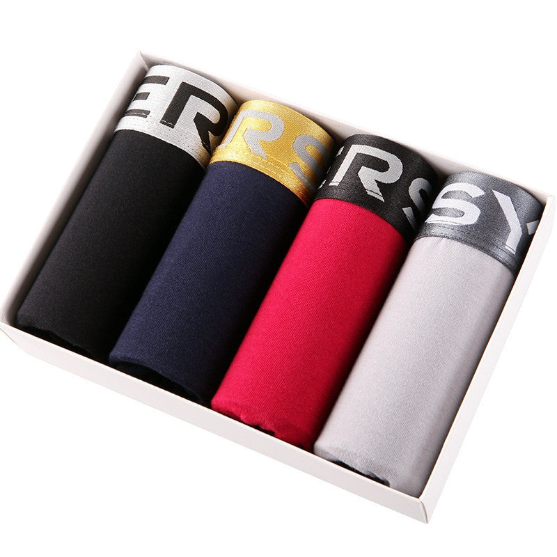 Online discount shop Australia - Mens 4Pcs\lot Underwear Soft Boxers Modal Boxer Men Solid Boxer Shorts Plus Size Boxers Mens Underwear Lot