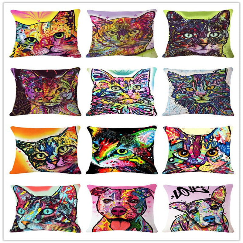 Online discount shop Australia - Fashion New Cushion Cat Print pillow Bed Sofa Home Decorative