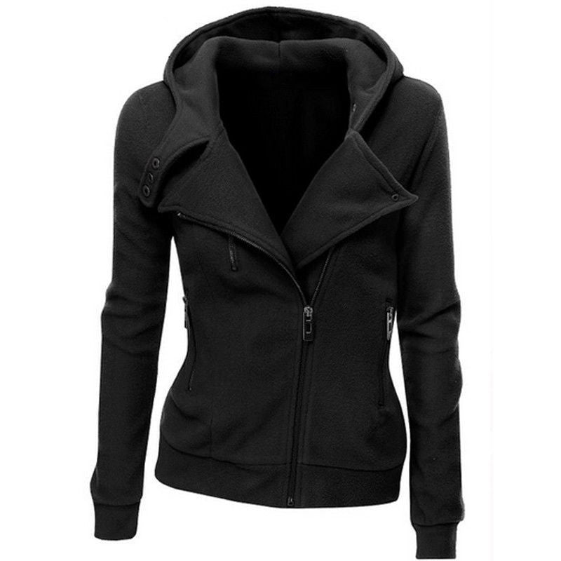 women Sweatshirts Solid Color Hooded Jacket Long Sleeve Women's Hoodie Zipper Fall women Coat