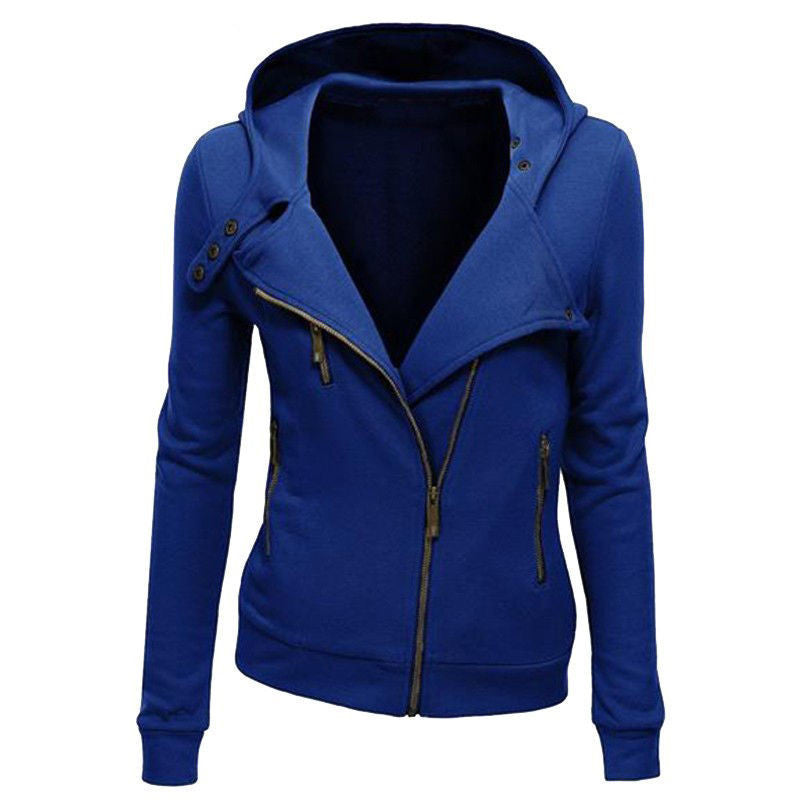 women Sweatshirts Solid Color Hooded Jacket Long Sleeve Women's Hoodie Zipper Fall women Coat