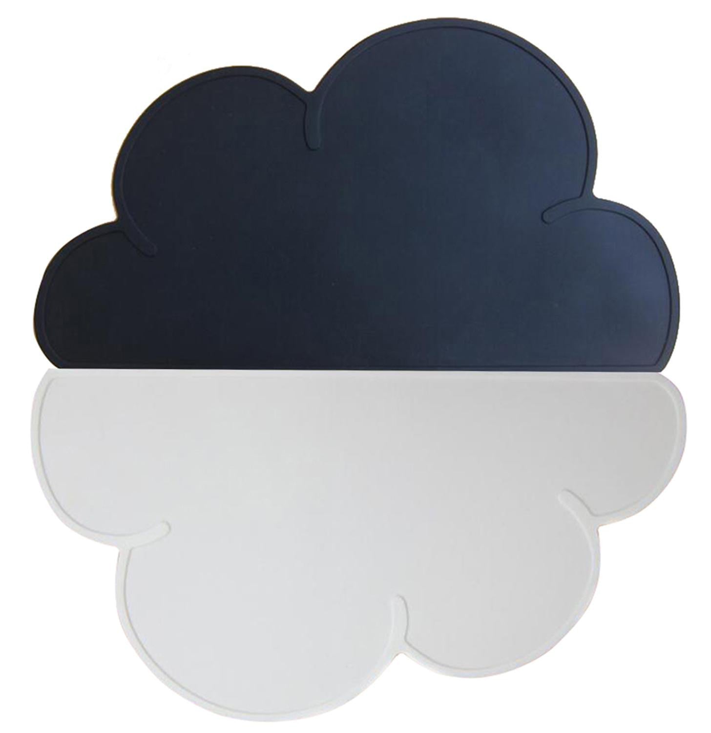 Online discount shop Australia - Kuke 47x27cm FDA Silicone Placemat Bar Mat Baby Kids Cloud Shaped Plate Mat Table Mat Set Home Kitchen Pads,BPA Free
