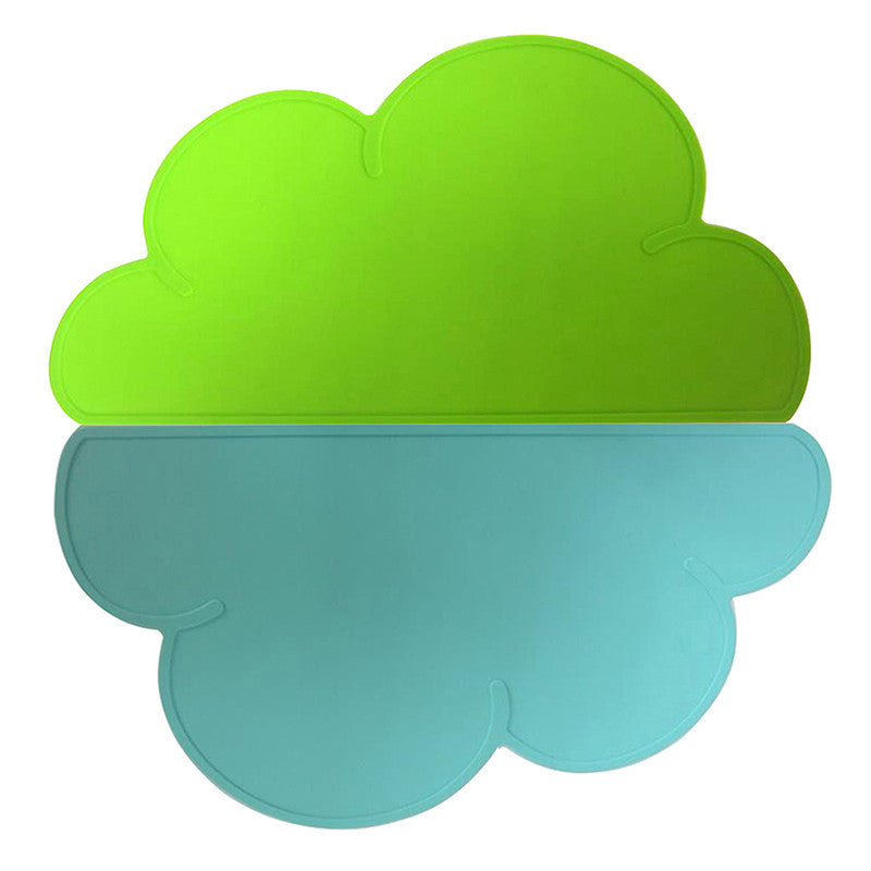 Online discount shop Australia - Kuke 47x27cm FDA Silicone Placemat Bar Mat Baby Kids Cloud Shaped Plate Mat Table Mat Set Home Kitchen Pads,BPA Free