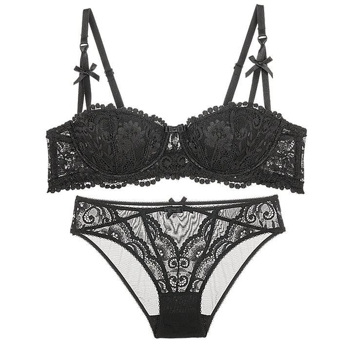 Online discount shop Australia - 32-38 ABCD New arrival sexy lace brassiere briefs set sexy woman girl bra set lace intimates woman underwear set