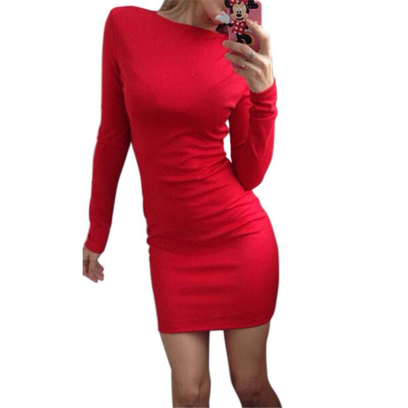 Women Autumn Dress Long Sleeve Dress Bandage Fall Mini Dress Black Ukraine T-shirt Dresses Party Club Vestidos Robe
