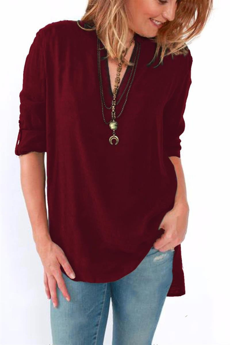 Women Crop Top Tee Shirt Clothes Women Plus Size Clothing shirt Vintage Long Sleeve S-3XL LJ5189U