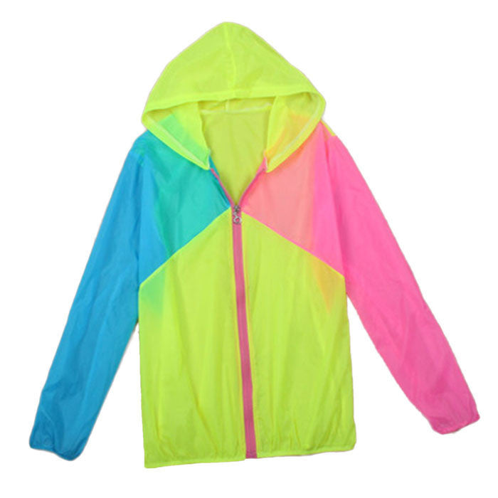 Style Women Hoodies Hooded Coat Long Sleeve Sun Protect Transparent Beach Clothing Beach Shirt