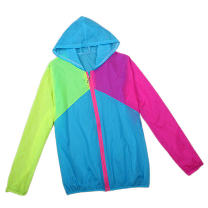 Style Women Hoodies Hooded Coat Long Sleeve Sun Protect Transparent Beach Clothing Beach Shirt