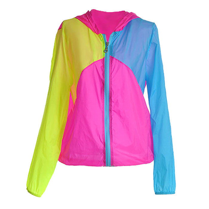 Style Women Hoodies Hooded Coat Long Sleeve Sun Protect Transparent Beach Clothing Beach Shirt