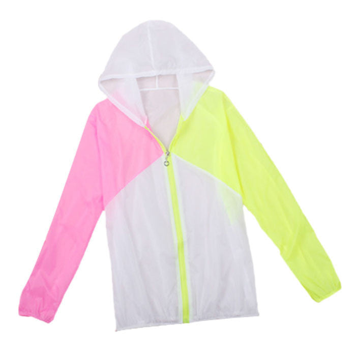 Style Women Hoodies Hooded Coat Long Sleeve Sun Protect Transparent Beach Clothing Beach Shirt