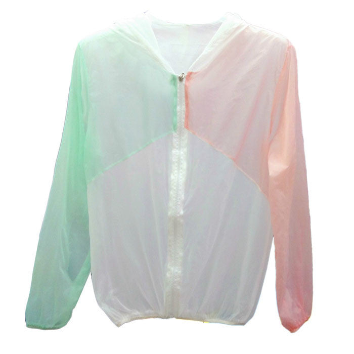 Style Women Hoodies Hooded Coat Long Sleeve Sun Protect Transparent Beach Clothing Beach Shirt