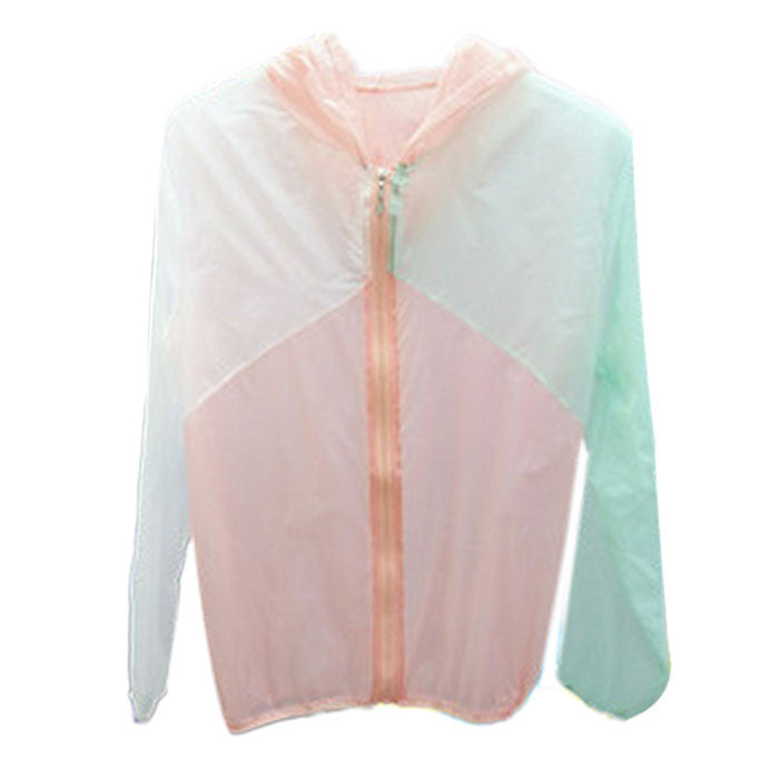 Style Women Hoodies Hooded Coat Long Sleeve Sun Protect Transparent Beach Clothing Beach Shirt