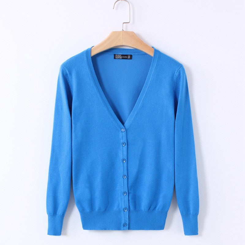 Online discount shop Australia - 21 Solid Colors new Sweater Women Cardigan Knitted Sweater Coat Long Sleeve Crochet Female Casual V-Neck Woman Cardigans Tops