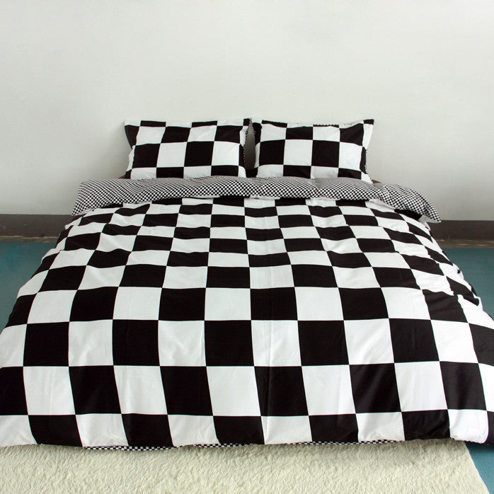 Online discount shop Australia - Black And White Printing Activity Bedding sets Super King Queen,Star Duvet Quilt cover set,Bedroom Bedding,Home Textiles#ZY15