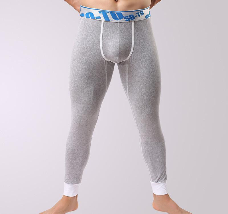 Warm Men Long Johns Cotton Printed Thermal Underwear Men Thermo Underwear Long Johns Underpants qk04