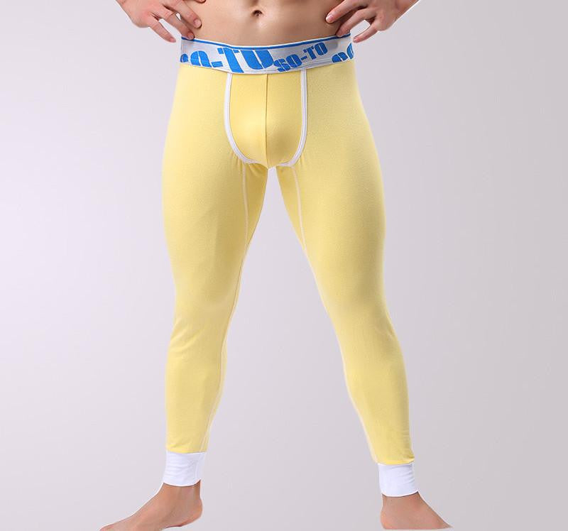 Warm Men Long Johns Cotton Printed Thermal Underwear Men Thermo Underwear Long Johns Underpants qk04