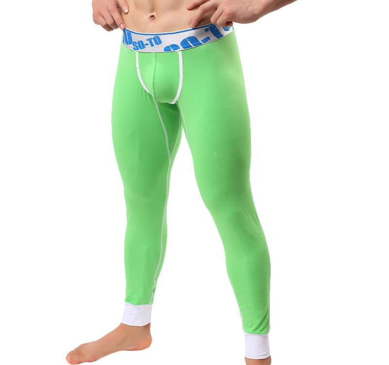 Warm Men Long Johns Cotton Printed Thermal Underwear Men Thermo Underwear Long Johns Underpants qk04