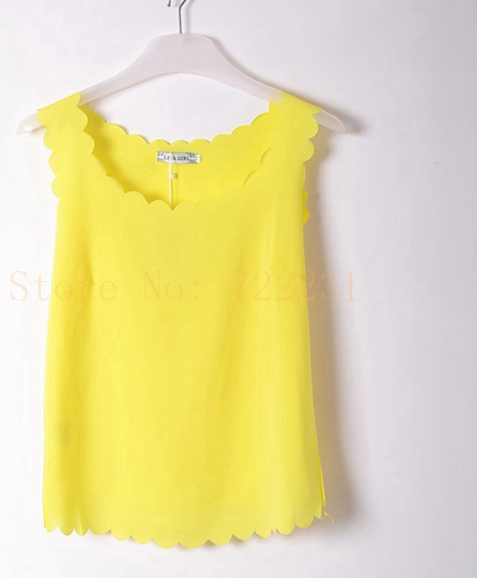 Online discount shop Australia - Fashion wave Neck Plus Size Chiffon Shirt For Women'S Blouse Tops Office Shirts Blouses Clothes