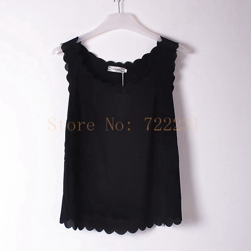 Online discount shop Australia - Fashion wave Neck Plus Size Chiffon Shirt For Women'S Blouse Tops Office Shirts Blouses Clothes