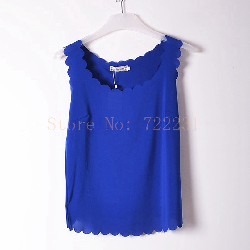 Online discount shop Australia - Fashion wave Neck Plus Size Chiffon Shirt For Women'S Blouse Tops Office Shirts Blouses Clothes