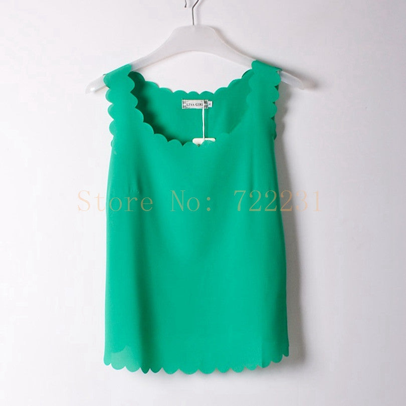 Online discount shop Australia - Fashion wave Neck Plus Size Chiffon Shirt For Women'S Blouse Tops Office Shirts Blouses Clothes