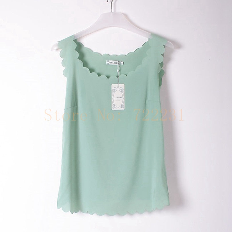 Online discount shop Australia - Fashion wave Neck Plus Size Chiffon Shirt For Women'S Blouse Tops Office Shirts Blouses Clothes